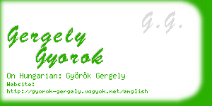 gergely gyorok business card